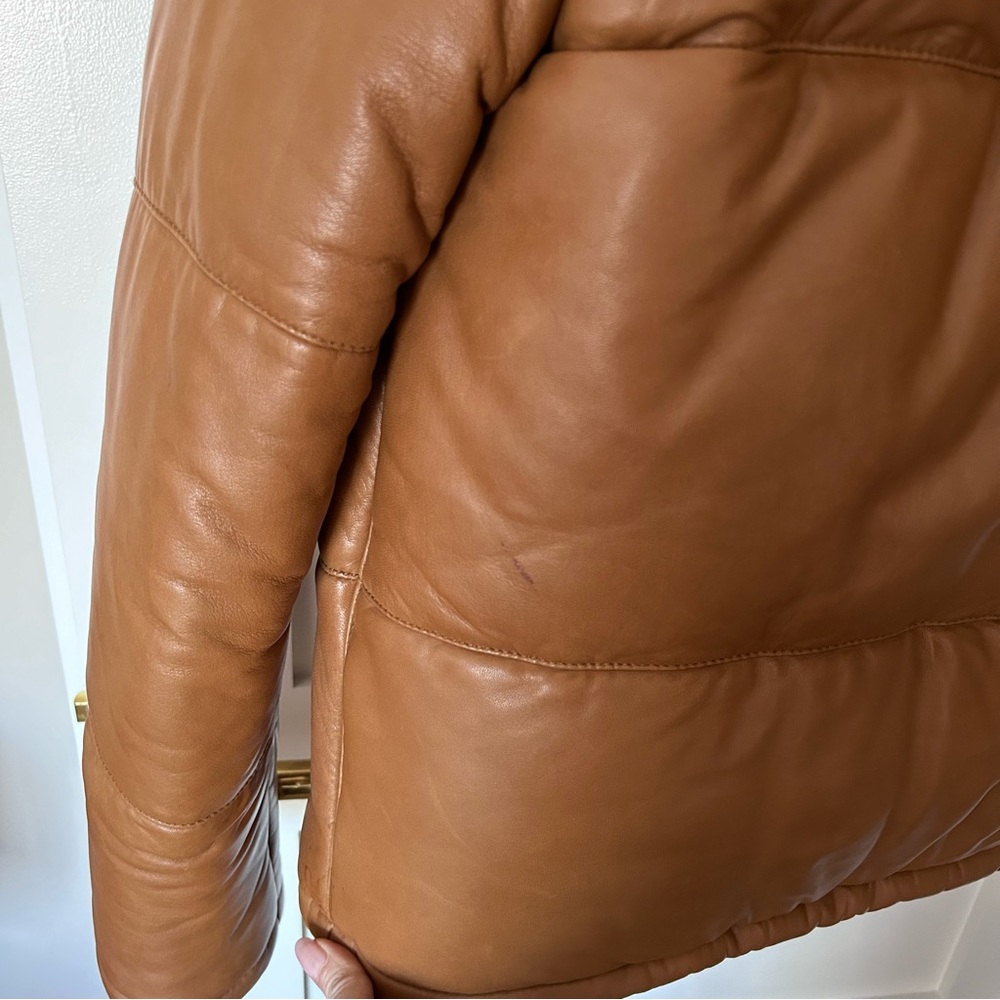 Whistles leather puffer coat jacket Size XS - Picture 7 of 8